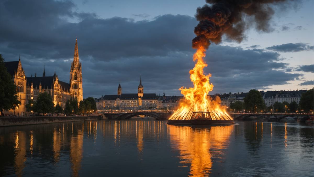 la flamme olympique traverse rouen en route vers les jeux olympiques de 2024, une étape inoubliable pour la ville et ses habitants.